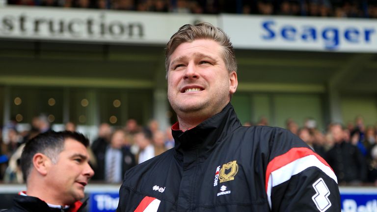 MK Dons manager Karl Robinson 