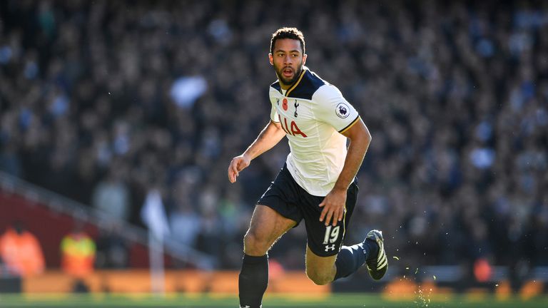 Mousa Dembele in action at the Emirates Stadium