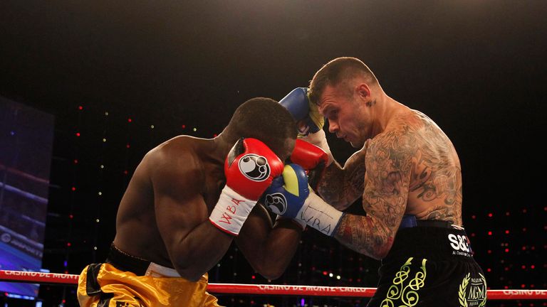 MONTE-CARLO BOXING BONANZA.SALLE DES ETOILES,.MONTE-CARLO,MONACO.PIC LAWRENCE LUSTIG.WBA CONTINENTAL SUPER MIDDLEWEIGHT TITLE.MARTIN MURRAY V NUHU LAWAL