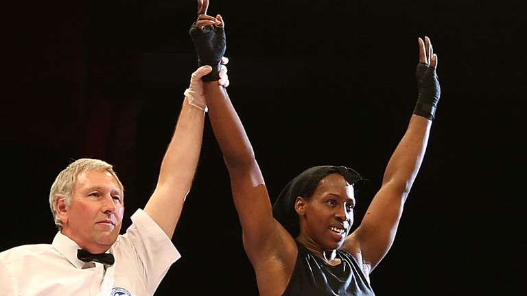 Natasha Gale celebrates victory in Liverpool in May 2016