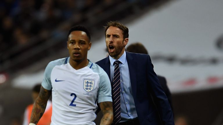 Nathaniel Clyne and Gareth Southgate