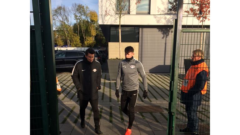 Oliver Burke heads to RB Leipzig training