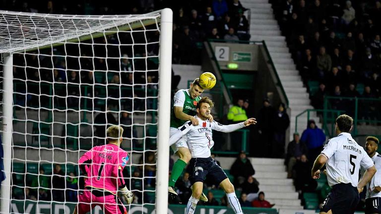 Hibernian's Paul Hanlon rescues a point at Easter Road