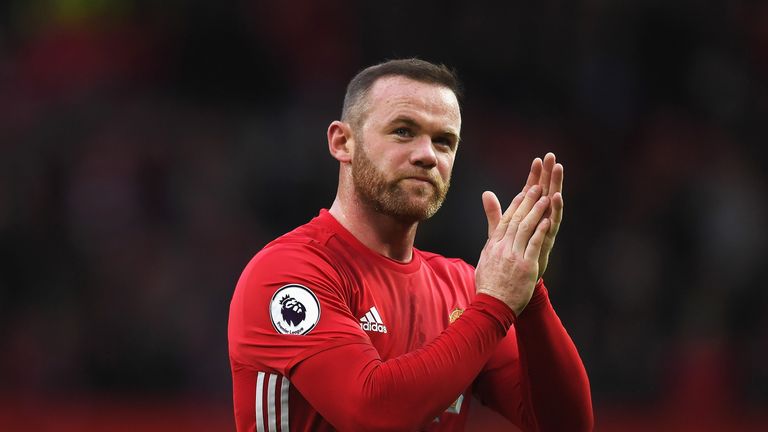 Wayne Rooney applauds the Old Trafford crowd at the final whistle