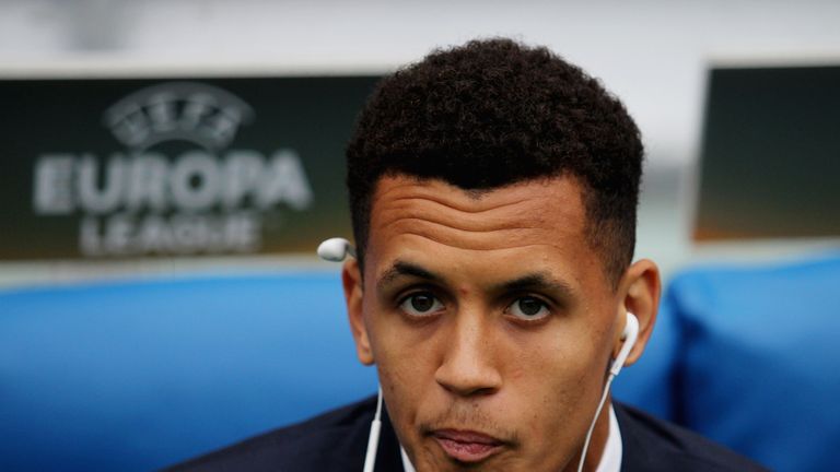 ROME, ITALY - OCTOBER 01: Ravel Morrison of SS Lazio looks on before the UEFA Europa League group G match between SS Lazio and AS Saint-Etienne at Olimpico