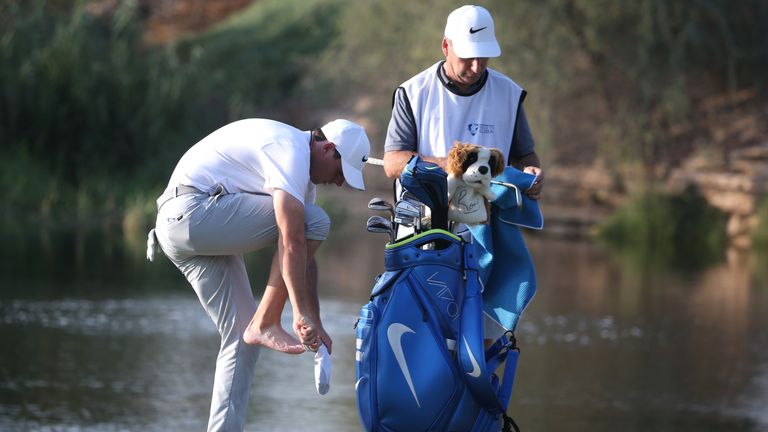 Rory McIlroy  during day one of the DP World Tour Championship