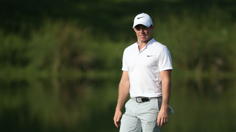 Rory McIlroy during day one of the DP World Tour Championship at Jumeirah Golf Estates