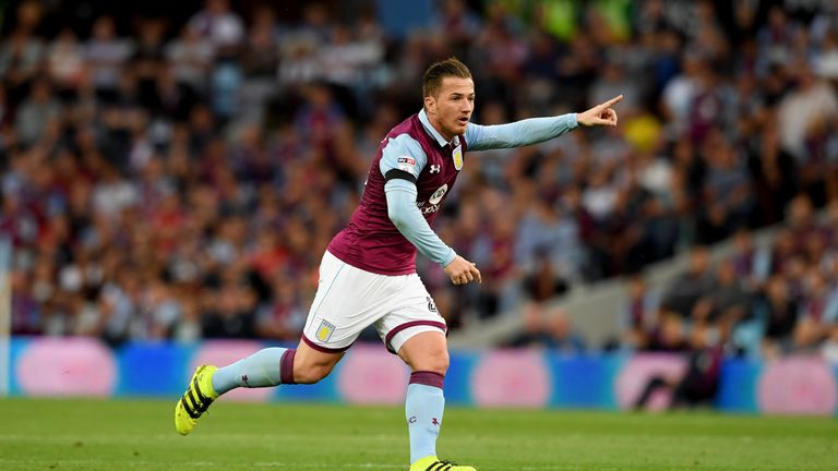 BIRMINGHAM, ENGLAND - AUGUST 16:  Ross McCormack of Aston Villa in action  during the Sky Bet Championship match between Aston Villa and Huddersfield Town 