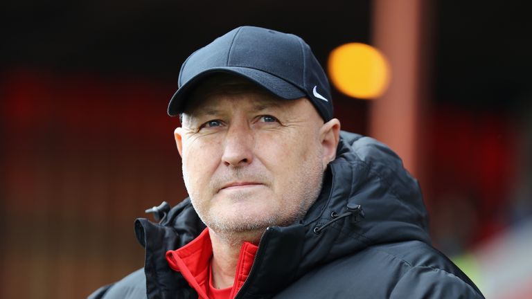 SWINDON, ENGLAND - NOVEMBER 12:  Charlton Athletic Manager Russell Slade looks on prior to the Sky Bet League One match between Swindon Town and Charlton A