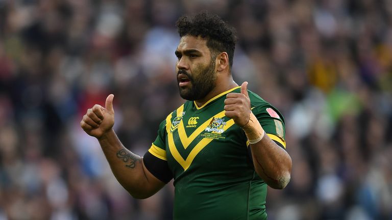 Sam Thaiday of Australia gives the thumbs up 