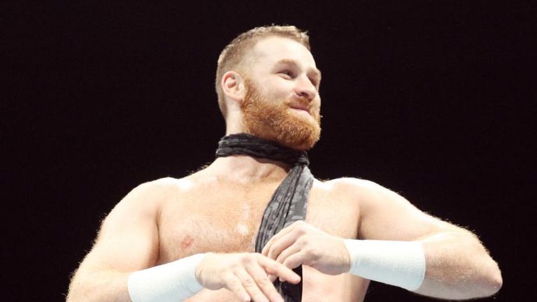 WWE in Germany - Sami Zayn wears Chris Jericho's scarf