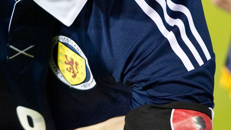 Scotland players wore armbands showing the poppy against Cyprus in 2011