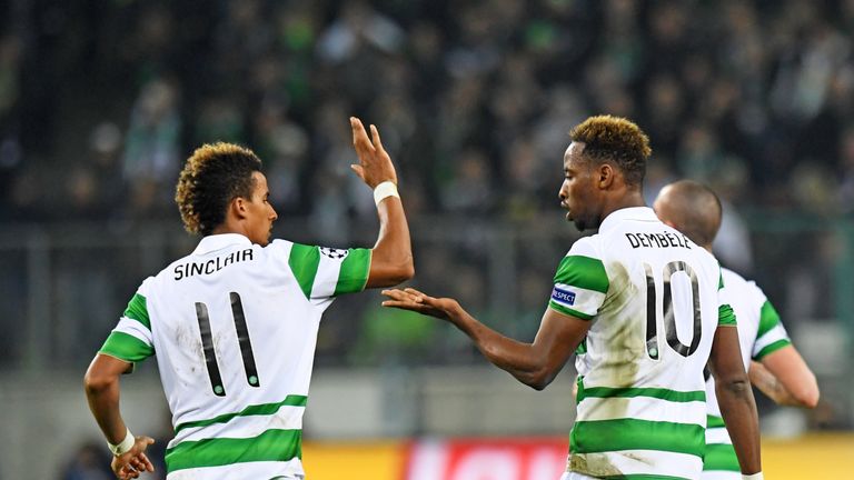Scott Sinclair (left) is confident of a bold showing against Barcelona