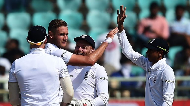 Stuart Broad was back amongst the wickets despite injury (Credit: AFP)