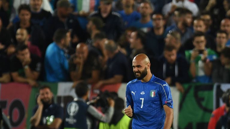 Italy's forward Simone Zaza reacts after missing a penalty during a penalty shootout of the Euro 2016 quarter-final football match between Germany and Ital
