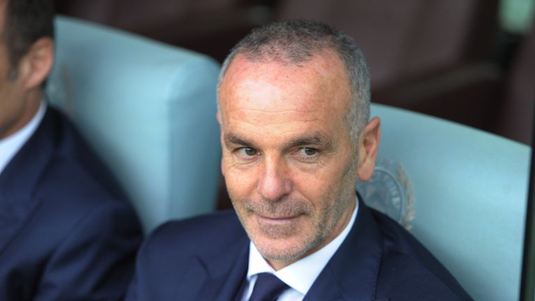 UDINE, ITALY - JANUARY 31: Head coach  of SS Lazio Stefano Pioli looks on  during the Serie A match between Udinese Calcio and SS Lazio at Dacia Arena on J