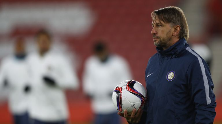 Stefano Vecchi watches a training session at St Mary's