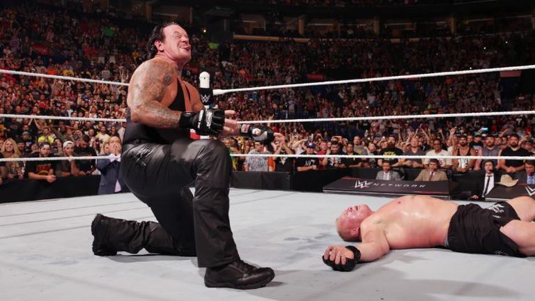 WWE Battleground 2015 - Undertaker attacks Brock Lesnar