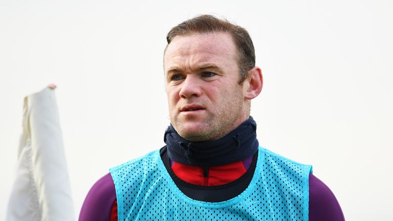 Wayne Rooney during an England training session at St Georges Park
