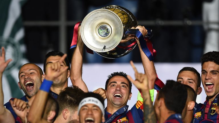 Xavi won four Champions League titles at Barcelona 