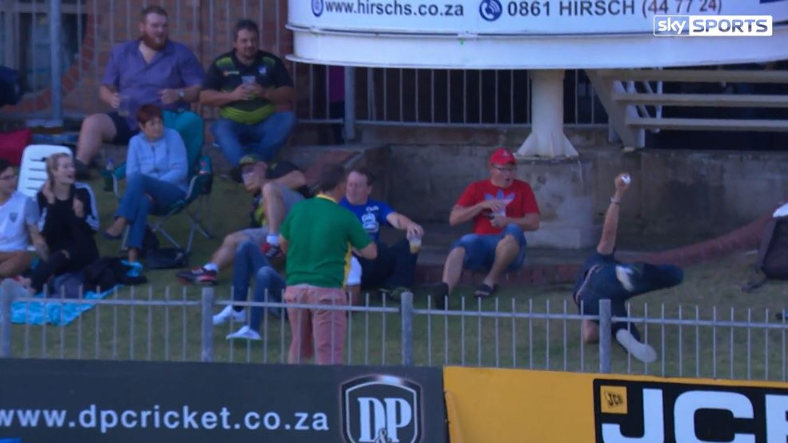T20 Challenge Fan takes remarkable onehanded diving catch Cricket