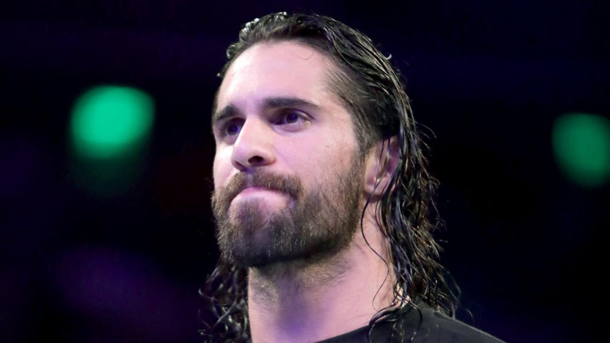 Seth Rollins reacts to Becky Lynch's hair being cut on RAW
