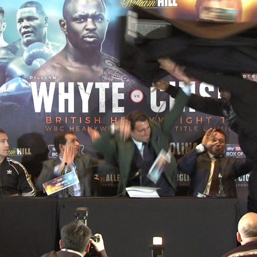 Chisora throws table at Whyte