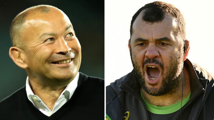 England coach Eddie Jones and Australia coach Michael Cheika