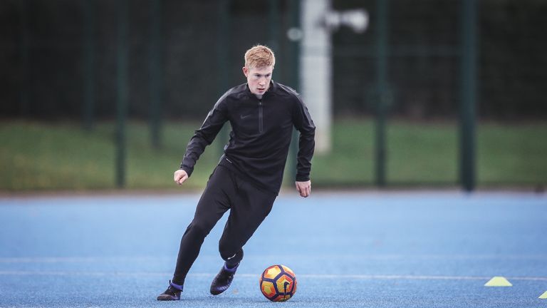 Manchester City's Kevin De Bruyne hones his skills in Nike Football Training apparel 