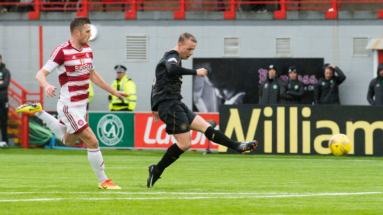Leigh Griffiths races clear to open the scoring in South Lanarkshire