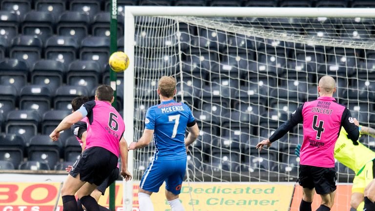 Rory McKenzie opens the scoring at Rugby Park