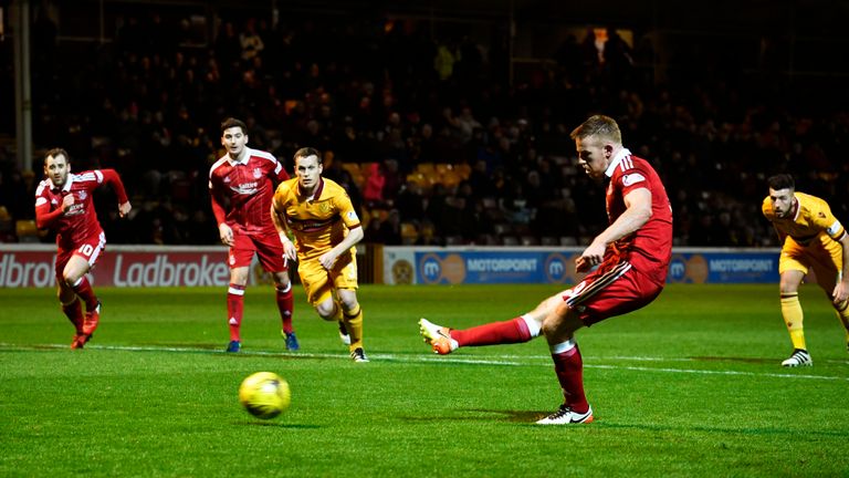 Adam Rooney put Aberdeen back in front from the penalty spot