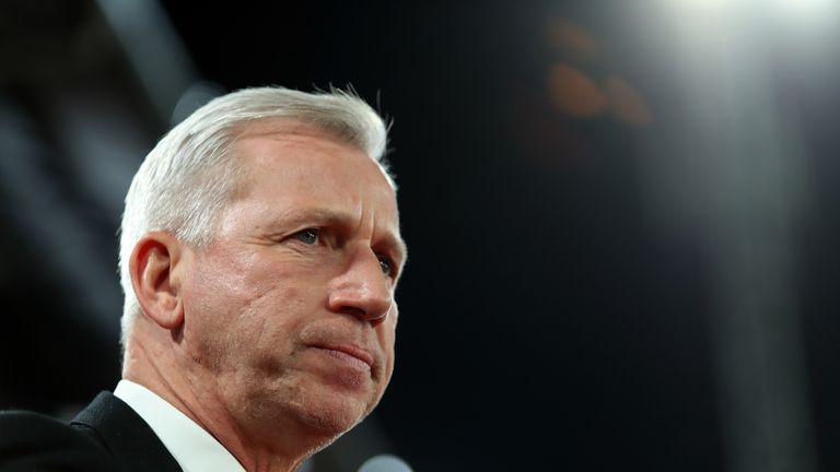 Alan Pardew manager of Crystal Palace was left frustrated