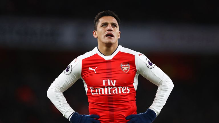 Alexis Sanchez during the Boxing Day match between Arsenal and West Bromwich Albion