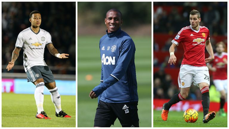 Ashley Young, Memphis Depay, Morgan Schneiderlin