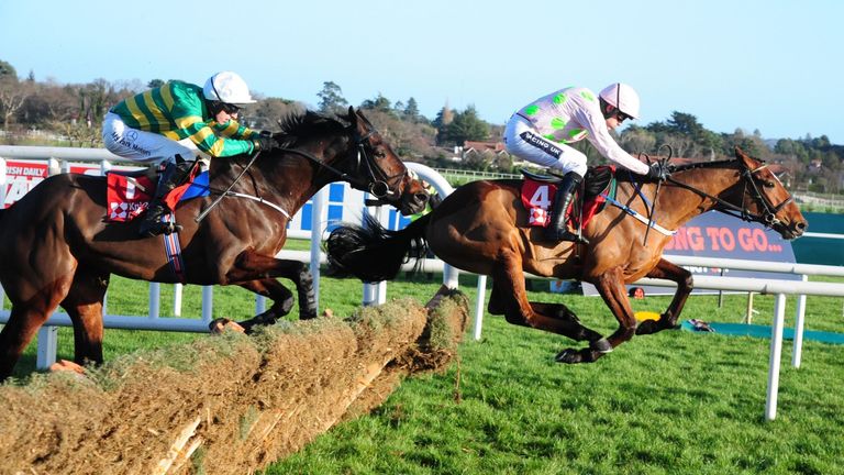 Bapaume and jocket Ruby Walsh win the Knight Frank Juvenile Hurdle during day one of the Christmas Festival at Leopardstown Racecourse. PRESS ASSOCIATION P