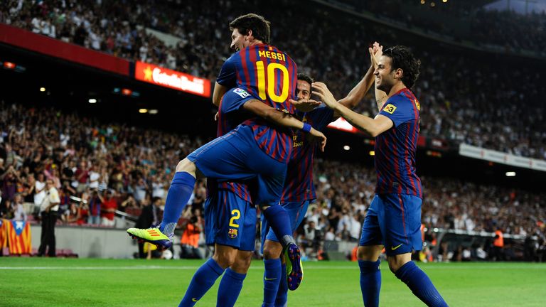 Barcelona went on a 16-game winning run in 2011