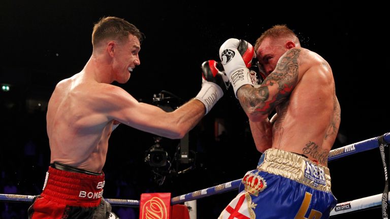 MANCHESTER ARENA.PIC;LAWRENCE LUSTIG.BRITISH SUPER MIDDLEWEIGHT CHAMPIONSHIP 12ST 0LBS.CALLUM SMITH V LUKE BLACKLEDGE.