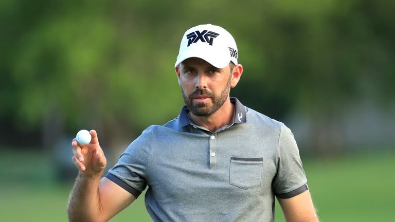 MALELANE, SOUTH AFRICA - DECEMBER 01:  Charl Schwartzel of South Africa celebrates after a berdie on the18th during day one of The Alfred Dunhill Champions