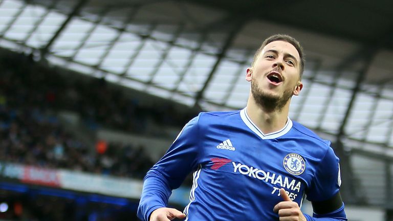 Chelsea's Eden Hazard celebrates 
