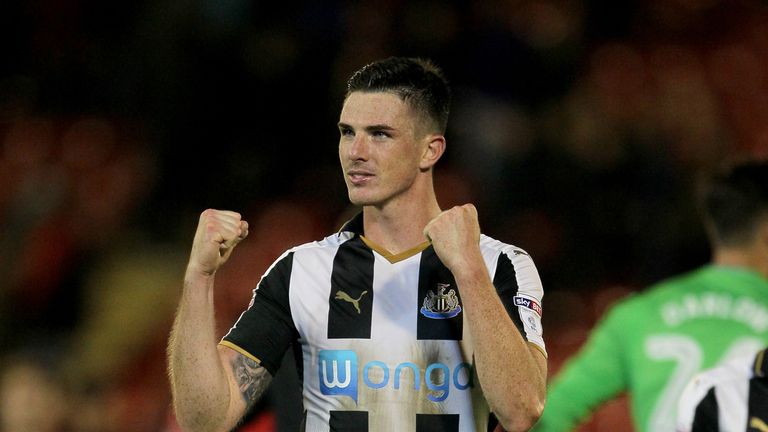 Newcastle United's Ciaran Clark after the Sky Bet Championship match at Oakwell, Barnsley.