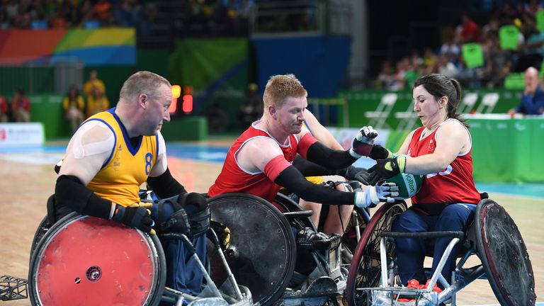 Coral Batey (R) was part of the Team GB wheelchair rugby squad that finished fifth in Rio