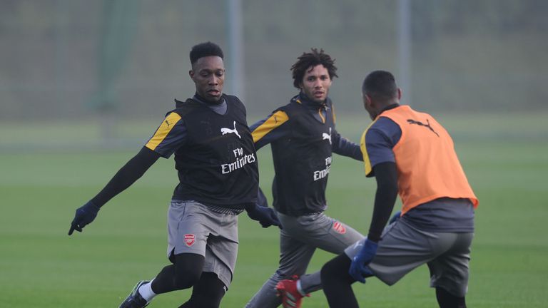 Danny Welbeck returned to training on Friday, though Arsene Wenger is wary of rushing him back to full fitness