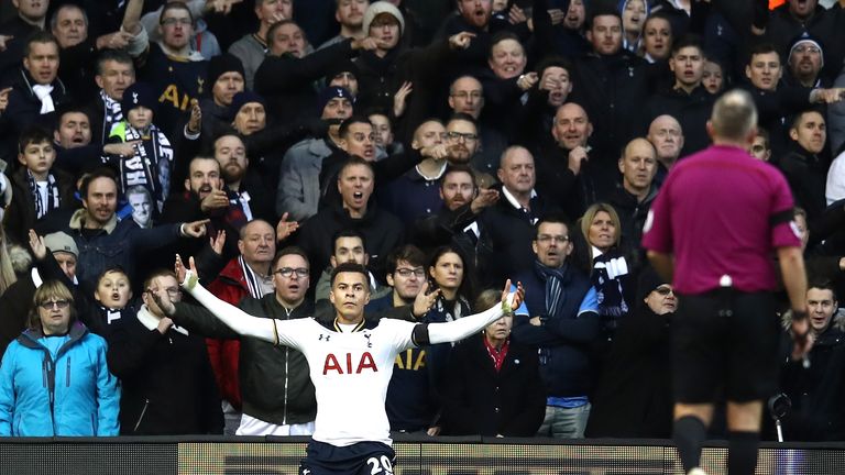 Dele Alli won a penalty which Harry Kane dispatched to give Tottenham a first-half lead