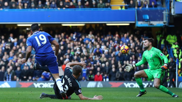 Diego Costa scores for Chelsea