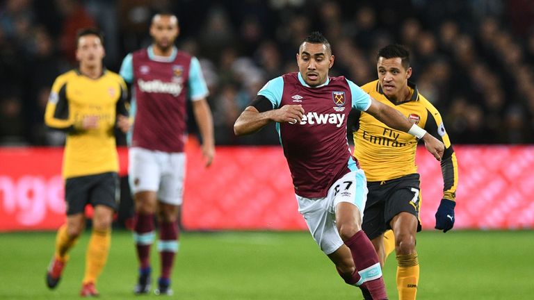 Dimitri Payet in action for West Ham