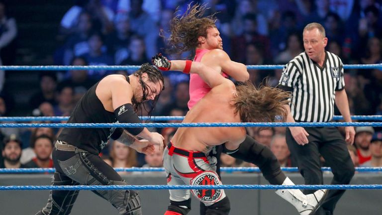 WWE Smackdown - AJ Styles v Dolph Ziggler v Baron Corbin (WWE Title)