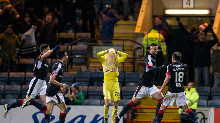 Dundee's Marcus Haber scored a late winner against Hearts