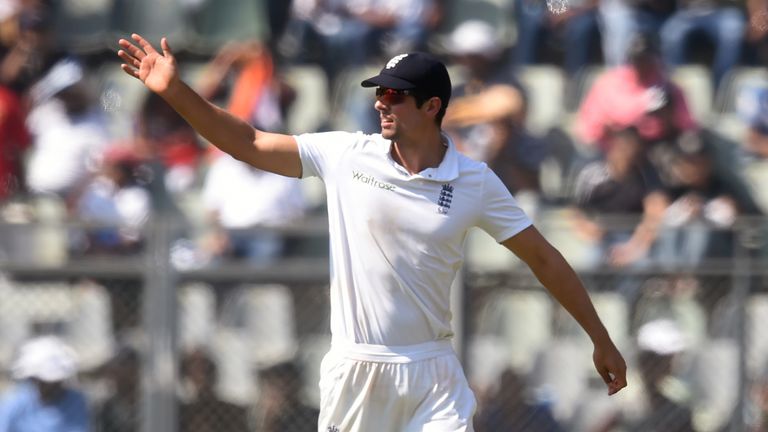 England captain Alastair Cook in the field on day 5 of the fourth Test (Credit: AFP)
