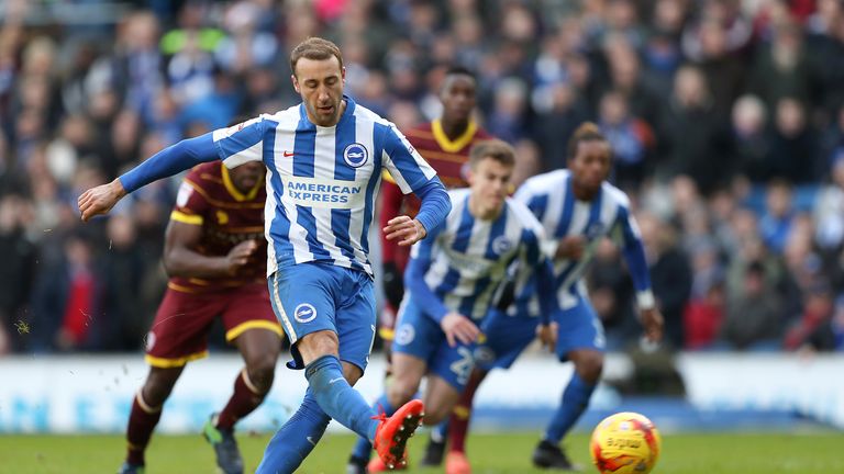 Glenn Murray doubles Brighton's lead from the penalty spot